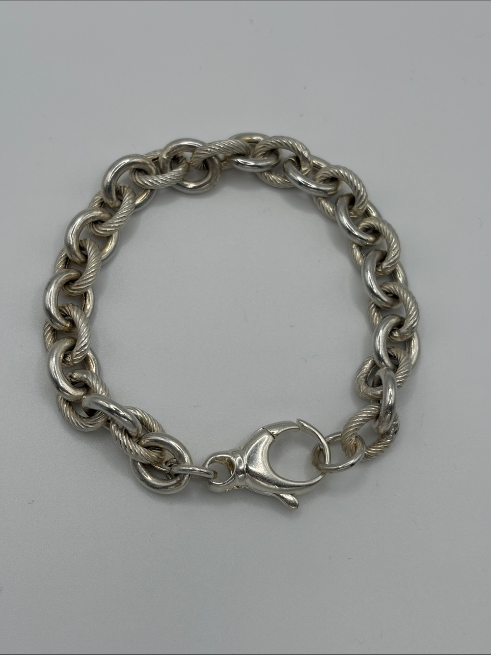 Ultra fine 950 silver Milor Italy large 7 1/2 inches